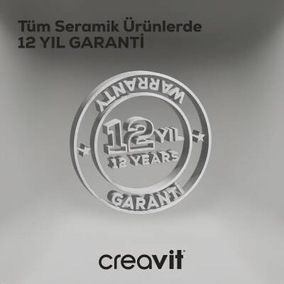 Creavit Loop Oval Tezgâh Üstü Batarya Delikli Beyaz Lavabo 45x45 Cm LP146 - 6