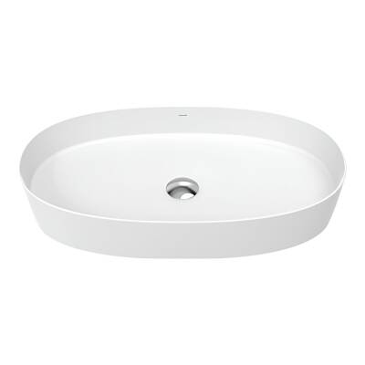 Creavit Loop Oval Tezgâh Üstü Batarya Deliksiz Beyaz Lavabo 70x40 Cm LP170 - 5