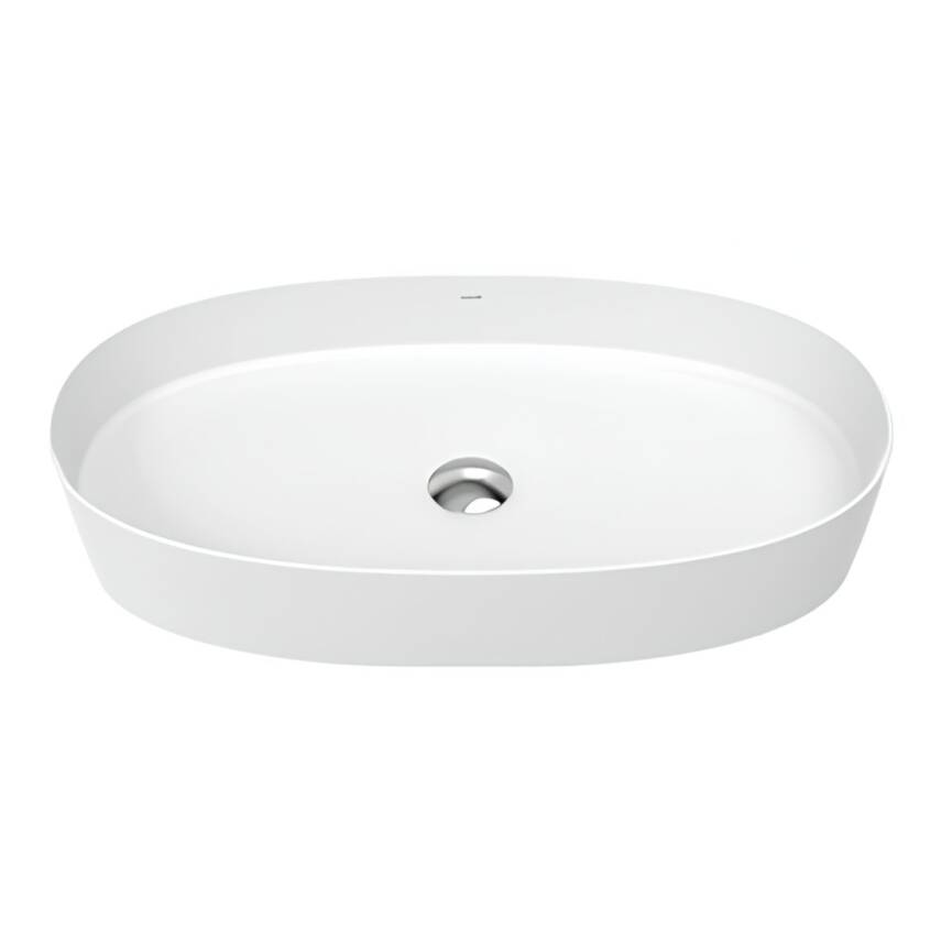 Creavit Loop Oval Tezgâh Üstü Batarya Deliksiz Beyaz Lavabo 70x40 Cm LP170 - 5