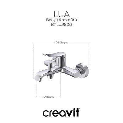 Creavit Lua Krom Lavabo-Banyo-Eviye Bataryası 3'lü Set LU1500-LU2500-LU8500 - 5
