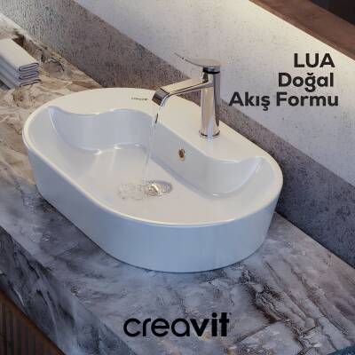 Creavit Lua Krom Lavabo-Banyo-Eviye Bataryası 3'lü Set LU1500-LU2500-LU8500 - 7