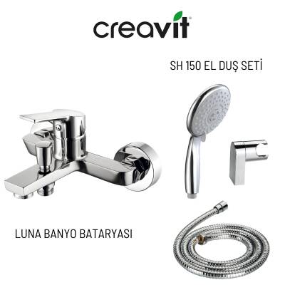 Creavit Luna Banyo Bataryası LN2500 ve Mafsallı El Duş Seti 3F SH150