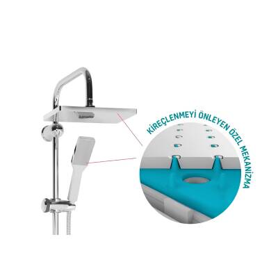Creavit Luna Krom Banyo Bataryası LN2500 ve Kare Tepe Duş Sistemi SH630 - 8