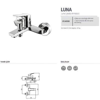 Creavit Luna Krom Banyo Bataryası LN2500 ve Oval Tepe Duş Sistemi SH640 - 3