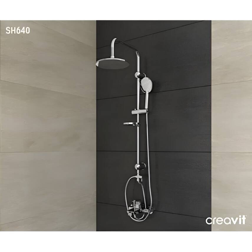 Creavit Luna Krom Banyo Bataryası LN2500 ve Oval Tepe Duş Sistemi SH640 - 7