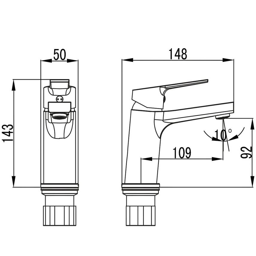 Creavit Luna Krom Lavabo-Banyo-Eviye Bataryası 3'Lü Set LN1500-LN2500-LN8500 - 5
