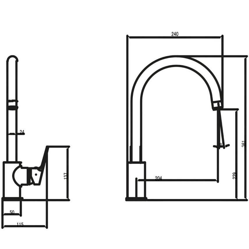 Creavit Luna Krom Lavabo-Banyo-Eviye Bataryası 3'Lü Set LN1500-LN2500-LN8500 - 7