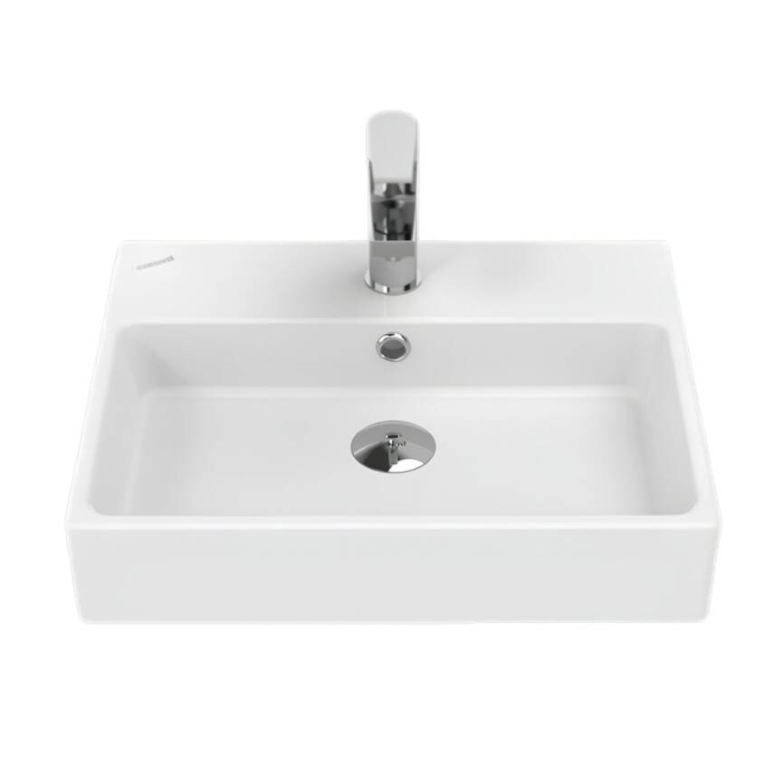 Creavit Next Kare Tezgâh Üstü Batarya Delikli Beyaz Lavabo 50x40 Cm NX242 - 5