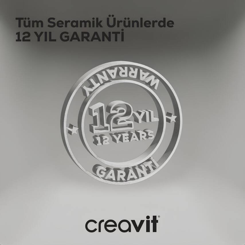 Creavit Next Kare Tezgâh Üstü Batarya Delikli Beyaz Lavabo 60x50 Cm NX260 - 6