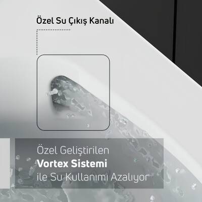 Creavit Nora Vortex Beyaz Asma Klozet NO323, Creavit Nora Duck Duroplast Yavaş Kapak - 6