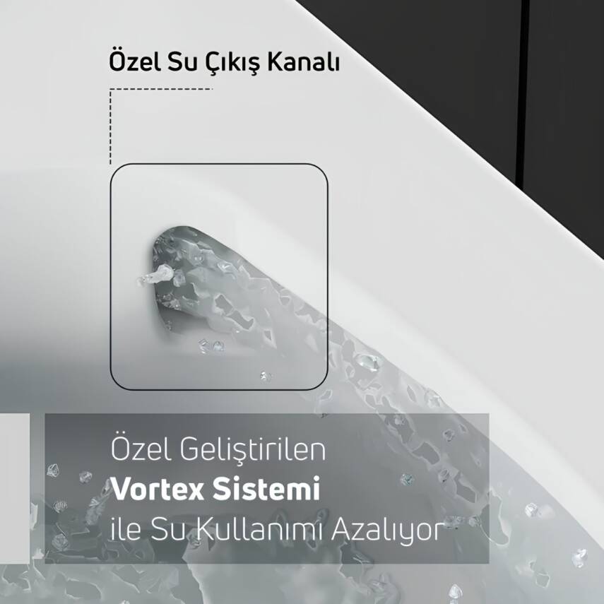 Creavit Nora Vortex Beyaz Asma Klozet NO323, Creavit Nora Duck Duroplast Yavaş Kapak - 6