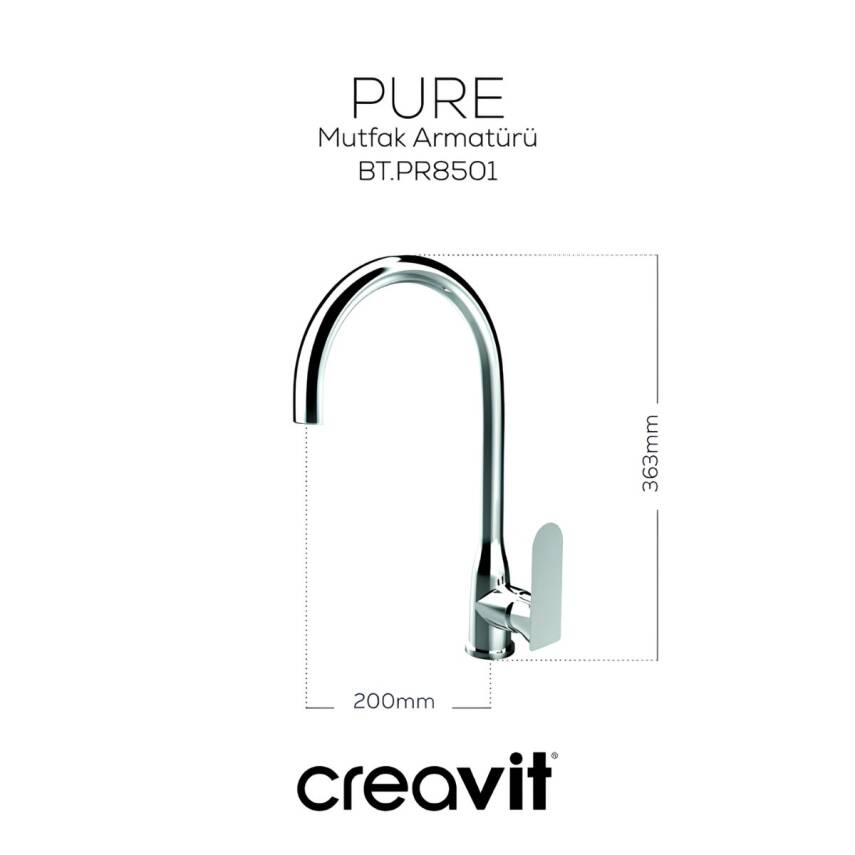 Creavit Pure Krom Eviye Bataryası PR8501 - 3