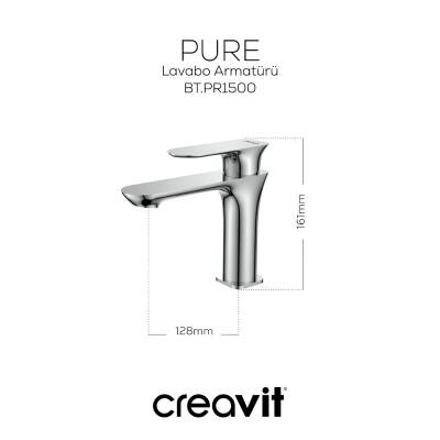 Creavit Pure Krom Lavabo Bataryası PR1500 - 3