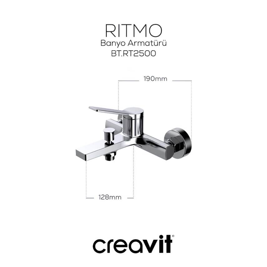 Creavit Ritmo Krom Banyo Bataryası RT2500 - 3