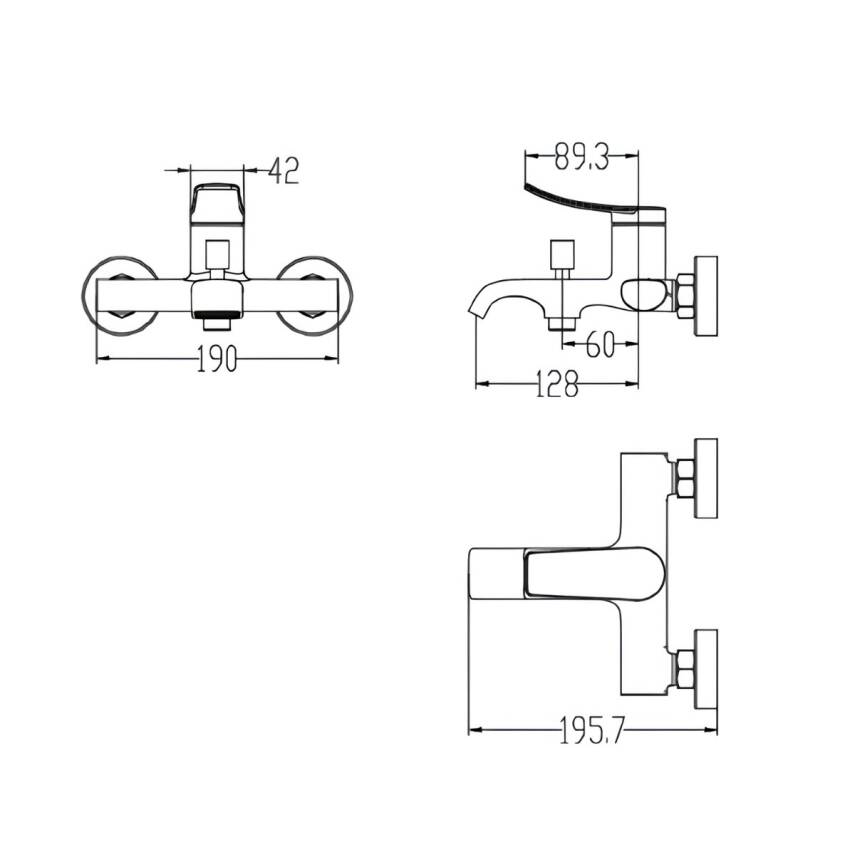 Creavit Ritmo Krom Banyo Bataryası RT2500 - 6