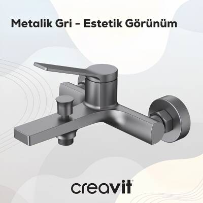 Creavit Ritmo Metalik Gri Banyo Bataryası RT2500GR