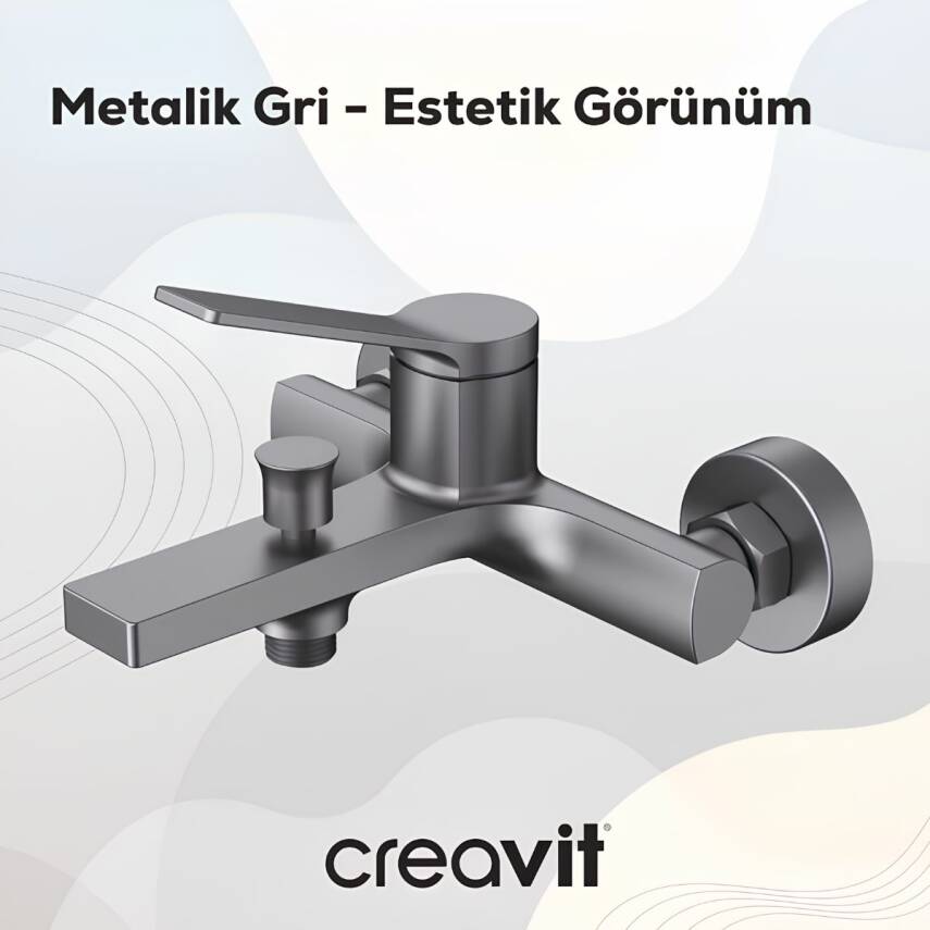 Creavit Ritmo Metalik Gri Banyo Bataryası RT2500GR - 1
