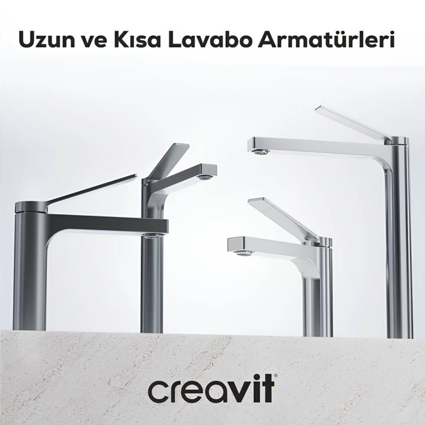 Creavit Ritmo Metalik Gri Banyo Bataryası RT2500GR - 6