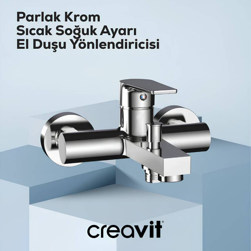 Creavit Sharp Krom Banyo Bataryası SR2510 - 1