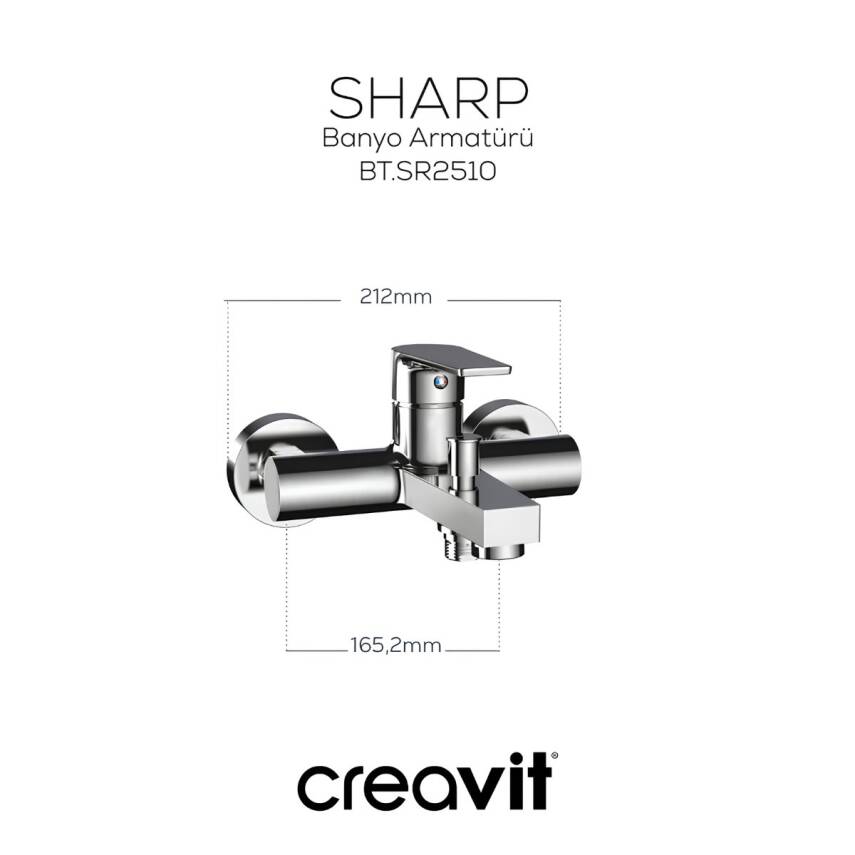 Creavit Sharp Krom Banyo Bataryası SR2510 - 2