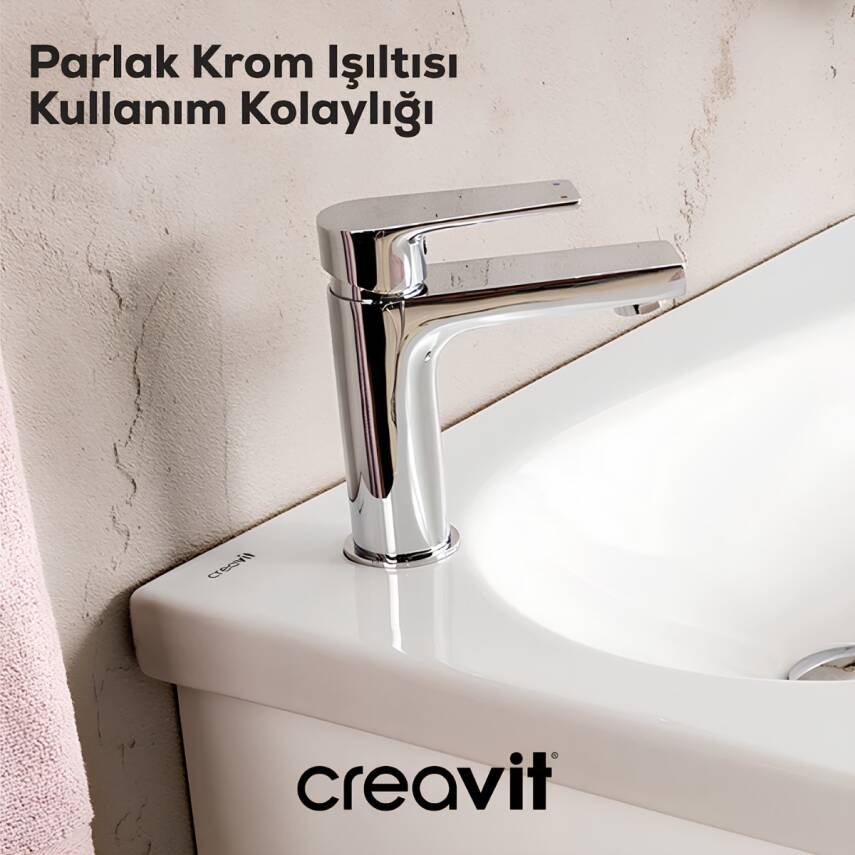 Creavit Sharp Krom Lavabo Bataryası SR1500 - 1