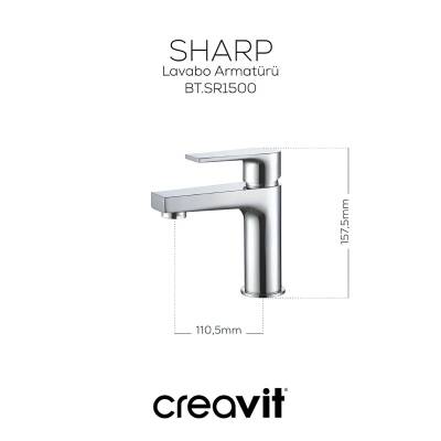 Creavit Sharp Krom Lavabo Bataryası SR1500 - 2