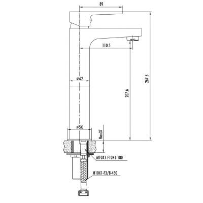 Creavit Sharp Krom Uzun Lavabo Bataryası SR6500 - 3