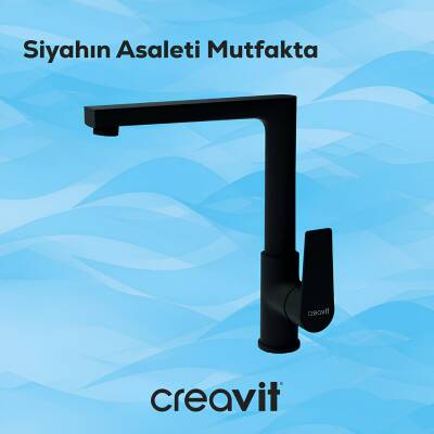 Creavit Sharp Mat Siyah Eviye Bataryası SR8500S - 4