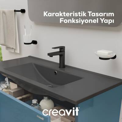 Creavit Sharp Mat Siyah Lavabo Bataryası SR1500S - 3