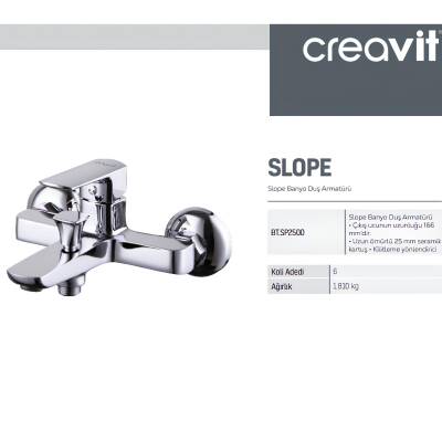 Creavit Slope Krom Lavabo-Banyo-Eviye Bataryası 3'lü Set SP1500-SP2500-SP8502 - 6