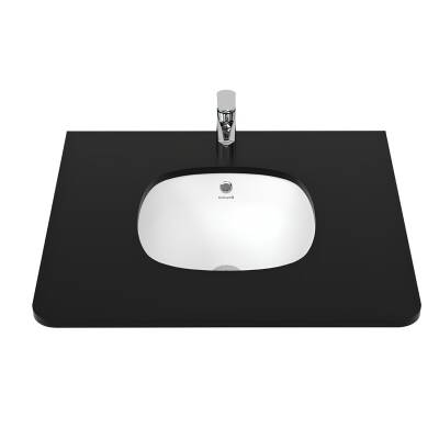 Creavit Solo Kare Tezgâh Altı Batarya Deliksiz Beyaz Lavabo 38x38 Cm SO037 - 5