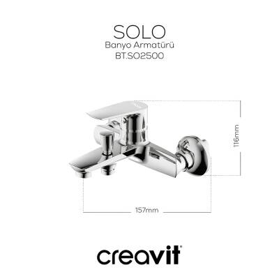Creavit Solo Krom Banyo Bataryası SO2500 - 4