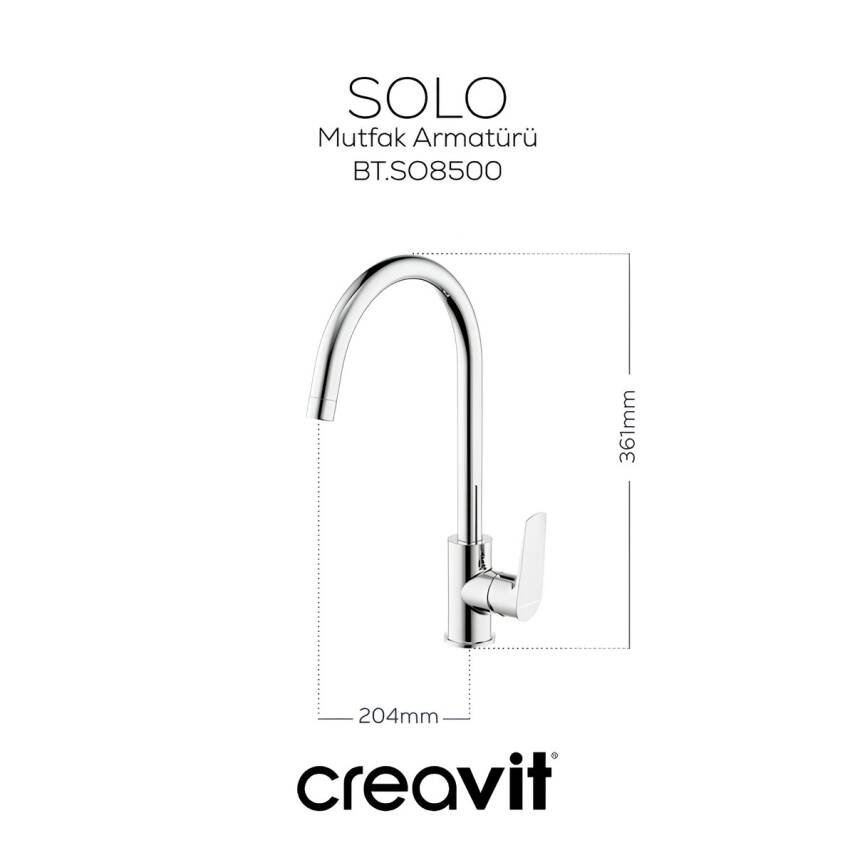 Creavit Solo Krom Eviye Bataryası SO8500 - 3