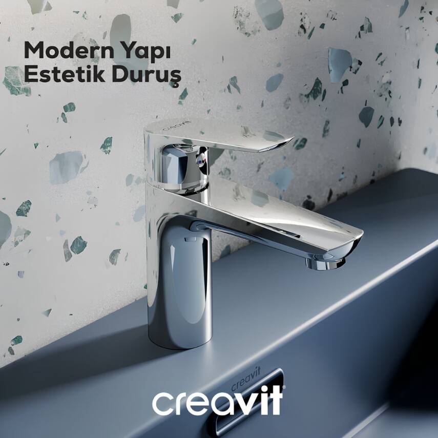 Creavit Solo Krom Lavabo-Banyo-Eviye Bataryası 3'lü Set SO1500-SO2500-SO8500 - 3