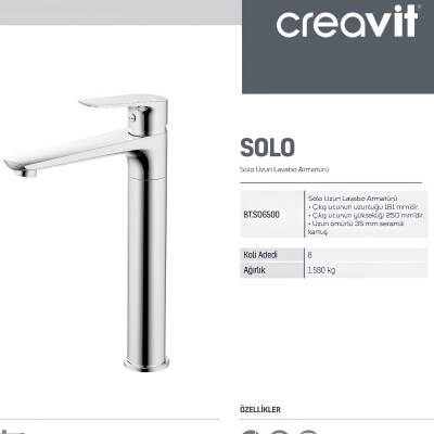 Creavit Solo Krom Uzun Lavabo Bataryası SO6500 - 4