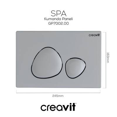 Creavit Spa Mat Gri Gömme Rezervuar Seti Asma Klozet Uyumlu 8 Cm 3/6 Litre GR5001-GP7002-MS.AC50L - 3
