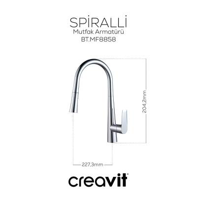 Creavit Spiralli Krom Eviye Bataryası MF8858 - 2