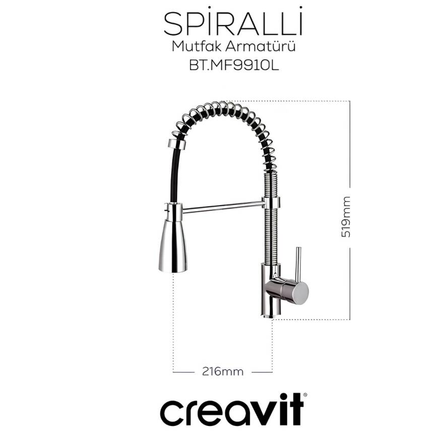 Creavit Spiralli Mutfak Armatürü MF9910L - 4
