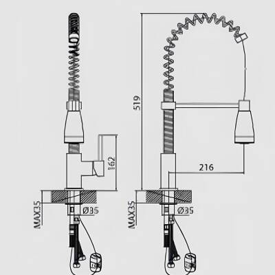 Creavit Spiralli Mutfak Armatürü MF9910L - 5