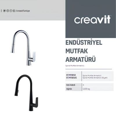 Creavit Spiralli Siyah Eviye Bataryası MF8858S - 3