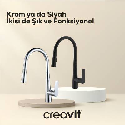 Creavit Spiralli Siyah Eviye Bataryası MF8858S - 4