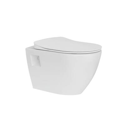Creavit Terra Kanallı Beyaz Asma Klozet TP325, Creavit Terra Duck Yavaş Kapak - 6