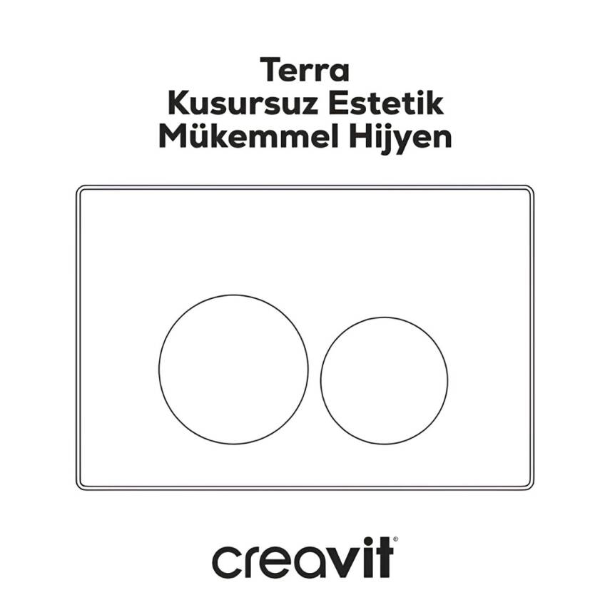 Creavit Terra Kömür Karası Gömme Rezervuar Seti 8 Cm GR5001-GP9002.10-MS.AC50L.KKR - 5