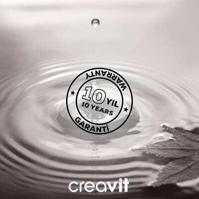 Creavit Terra Kömür Karası Gömme Rezervuar Seti 8 Cm GR5001-GP9002.10-MS.AC50L.KKR - 6