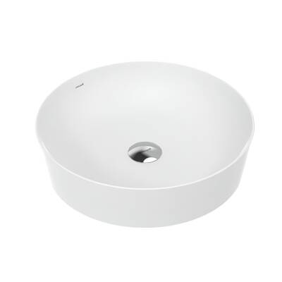Creavit Ultra Yuvarlak Tezgâh Üstü Batarya Deliksiz Beyaz Lavabo 40x40 Cm UL140 - 4