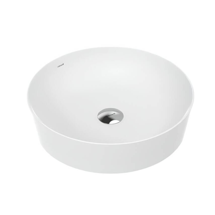 Creavit Ultra Yuvarlak Tezgâh Üstü Batarya Deliksiz Beyaz Lavabo 40x40 Cm UL140 - 4
