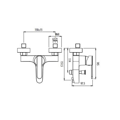 Creavit Vega Krom Banyo Bataryası VG2840 - 5