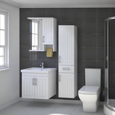 Denko Lotus 60 Cm Beyaz Banyo Dolabı - 3