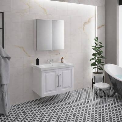 Denko Royal 65 Cm Beyaz Banyo Dolabı Takımı