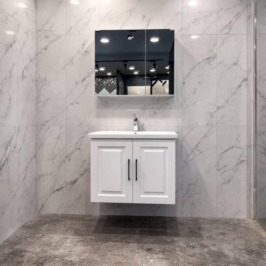Denko Royal 80 cm Beyaz Banyo Dolabı Takımı - 2